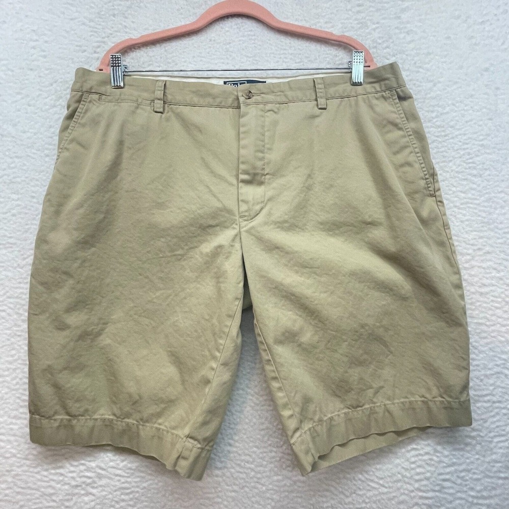 Vintage Polo Ralph Lauren Shorts Mens 39 Khaki Tan Chino Golf Pony VTG Retro
